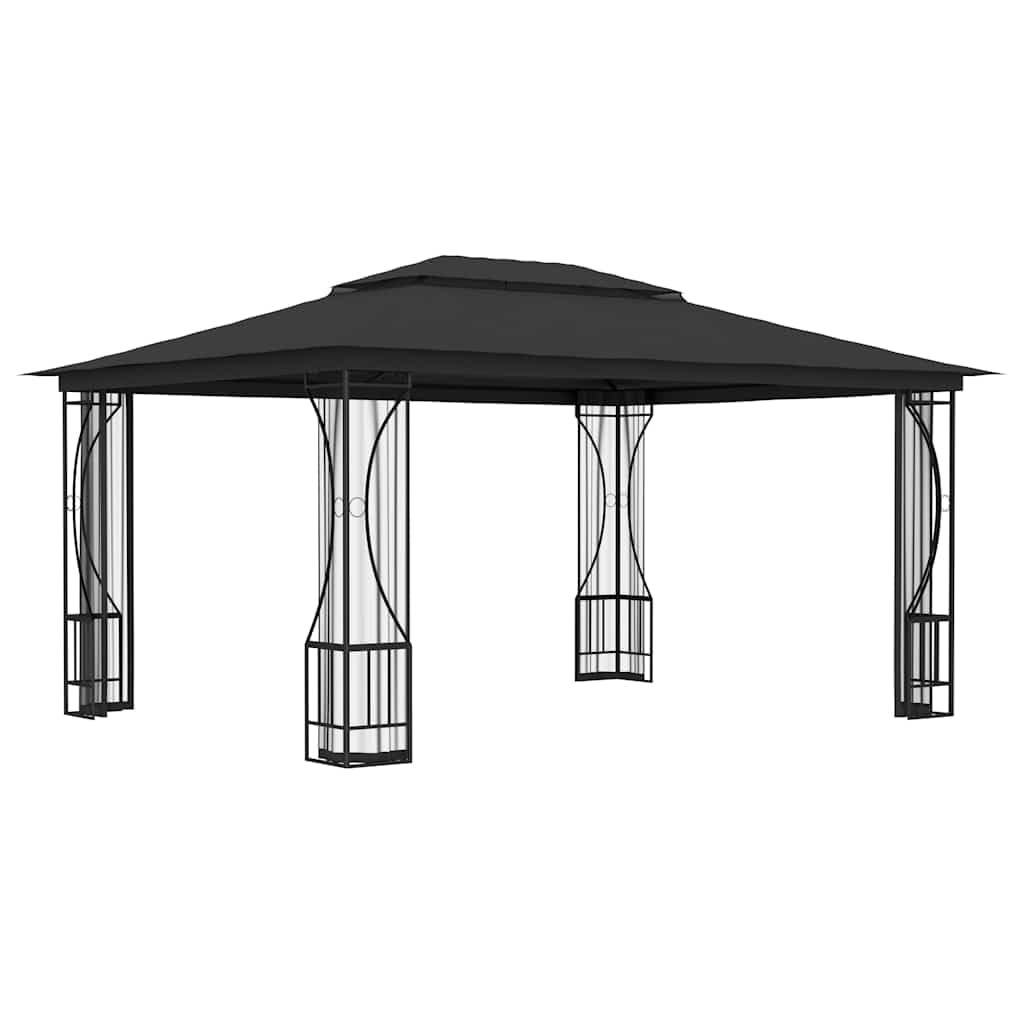 Gazebo with Nets 9.8x13.1x8.7 ft Anthracite J21618