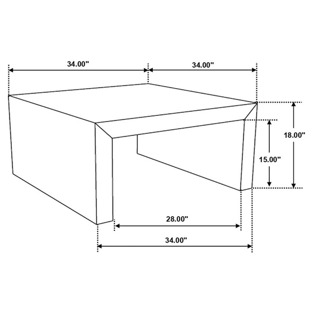 Square Solid Wood Coffee Table D84559