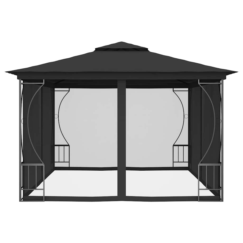 Gazebo with Nets 9.8x13.1x8.7 ft Anthracite J21618