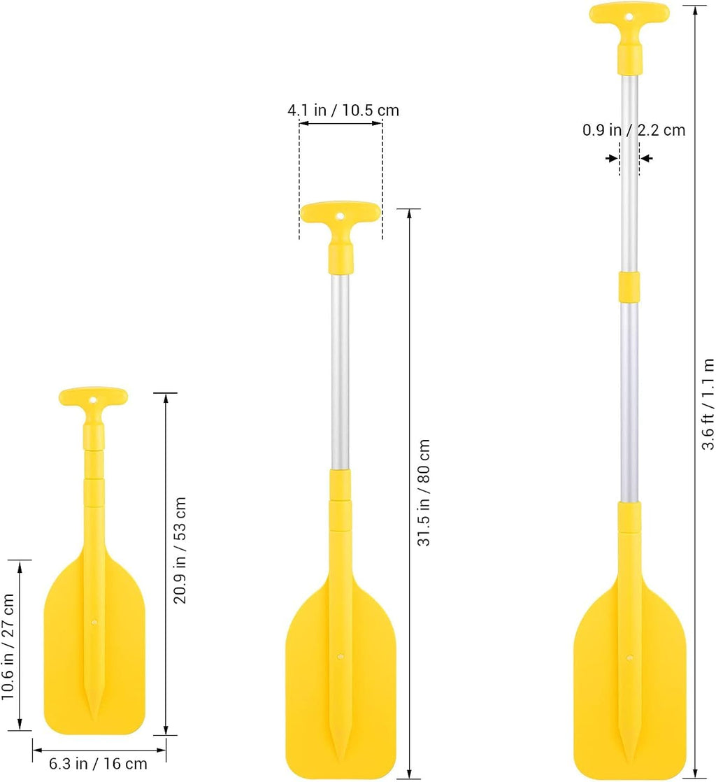 Telescopic Kayak Paddle 2Pcs Plastic Aluminum Canoe Oar T68504