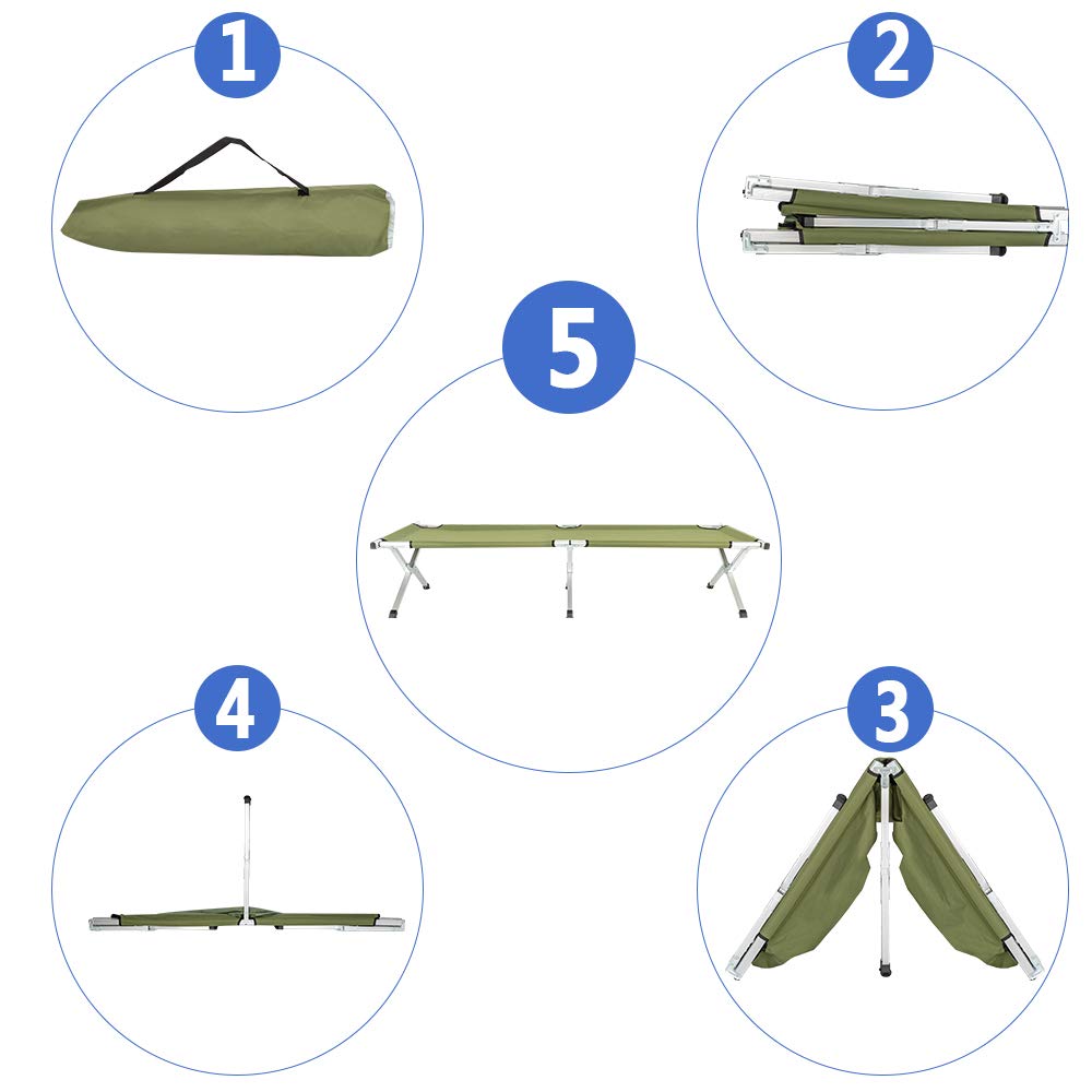 Folding Camping Cot with Carry Bag E520805