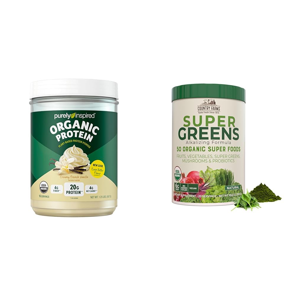 Organic Vegan Protein Powder Pea & Super Greens Powder M954237