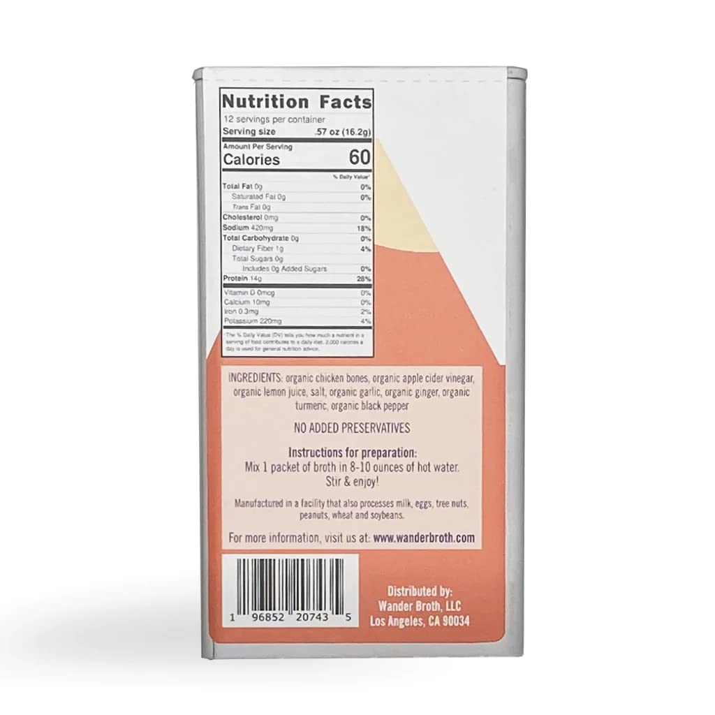 Organic Turmeric Ginger Chicken Bone Broth B9079