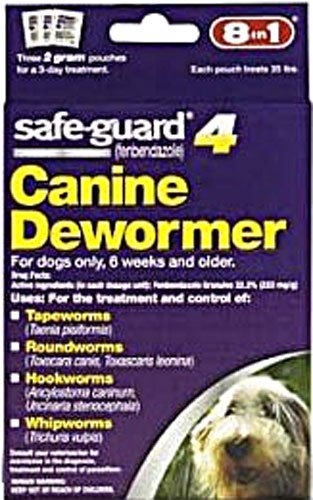 4 Canine Dewormer for Medium Dogs 2 g 3 Pouches O112888