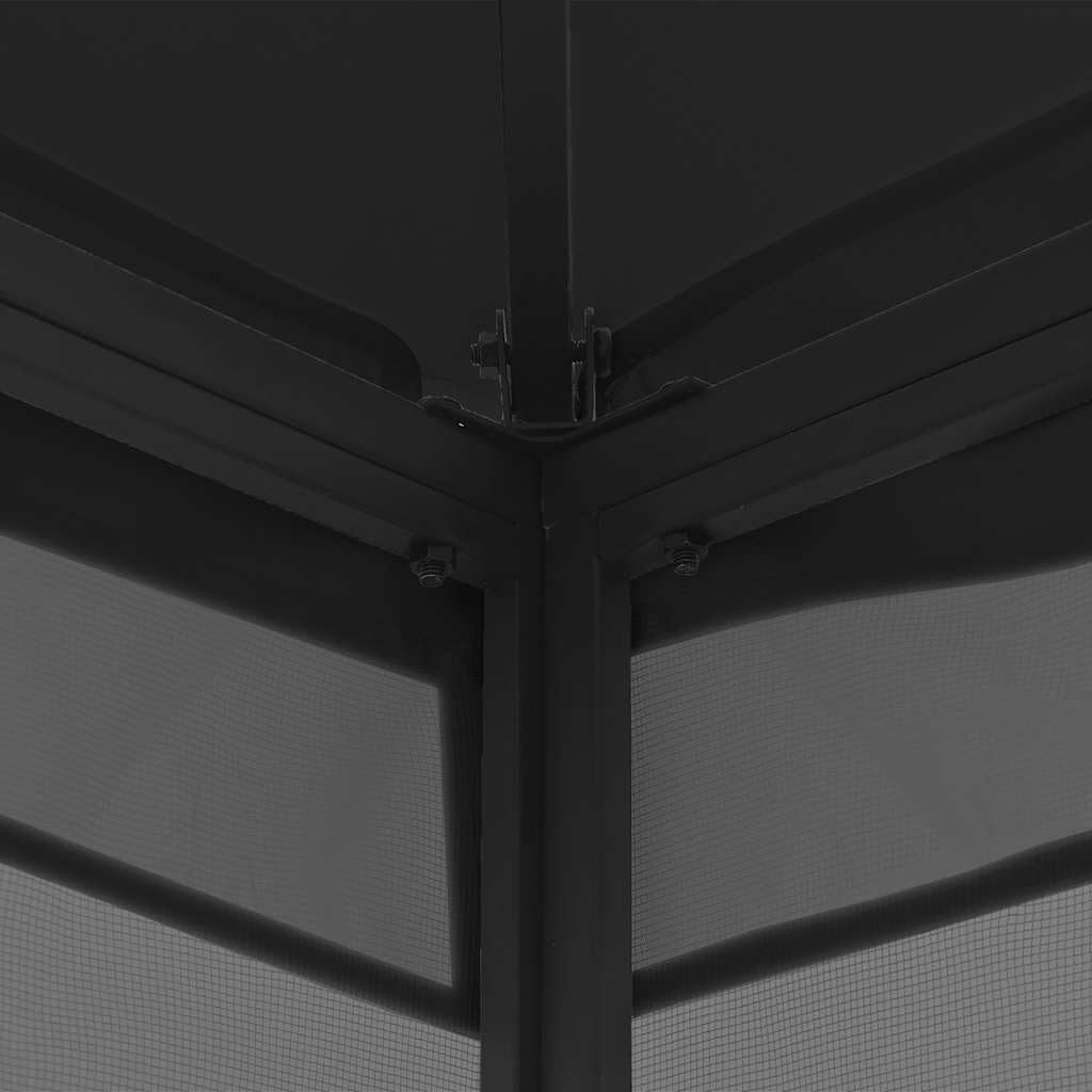 Gazebo with Nets 9.8x13.1x8.7 ft Anthracite J21618