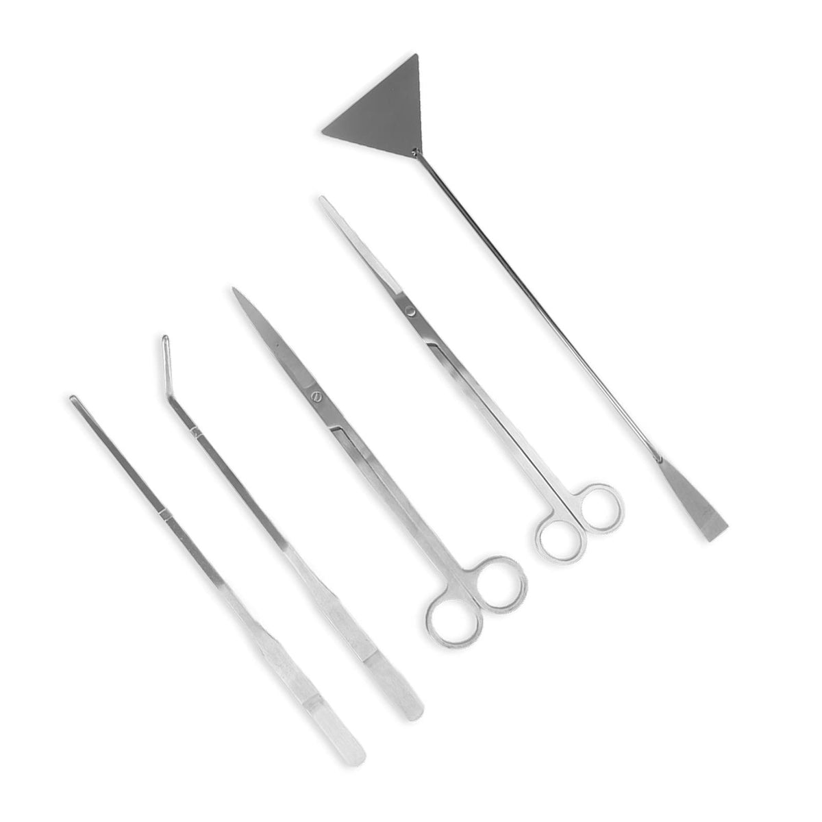 Aquarium Scissors and 5 in 1 Aquascaping Kit Stainless Steel 5 Piece Set Y763