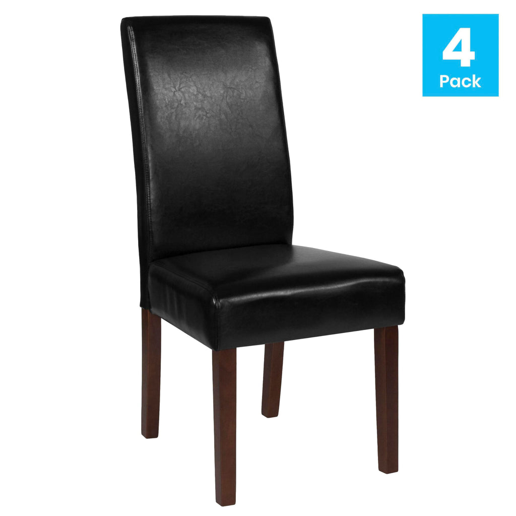 Black Faux Leather Parsons Chair 4-Pack G2063
