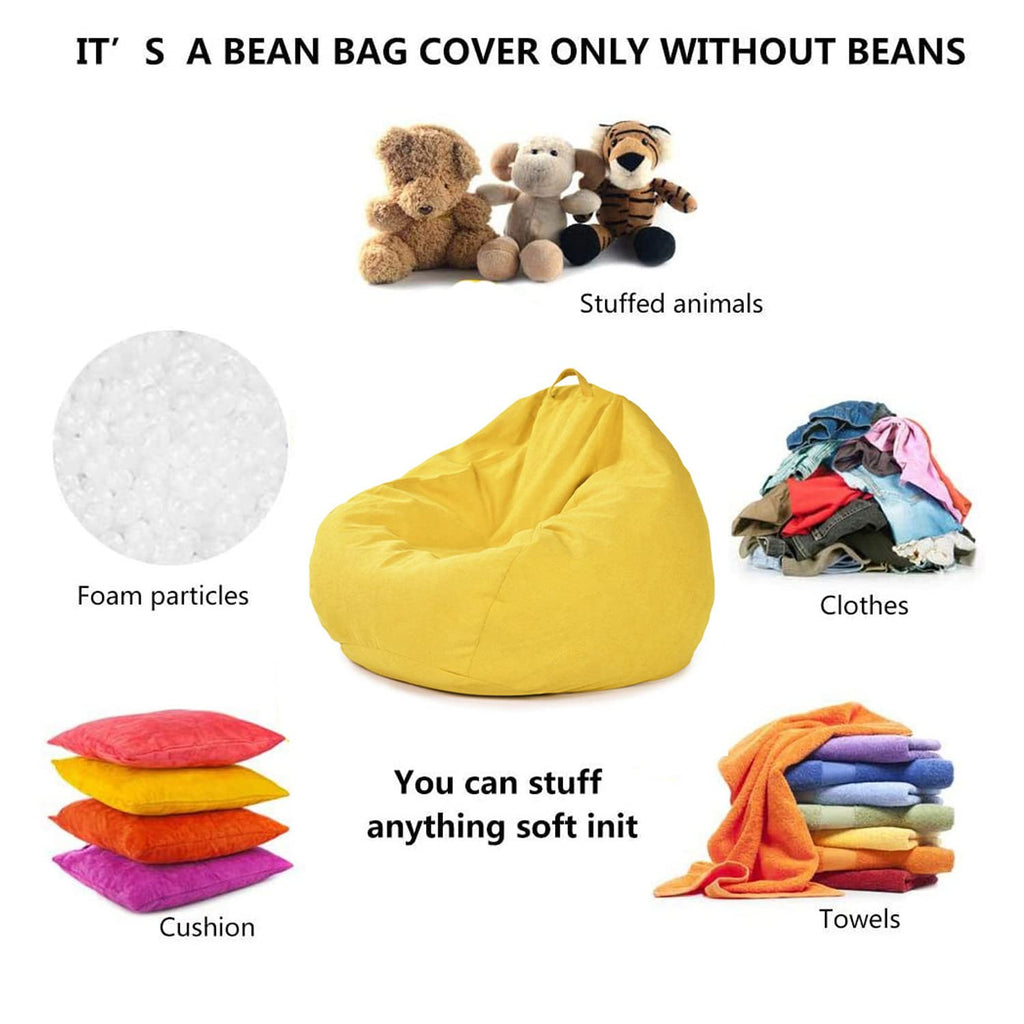 Yellow Bean Bag Chair Cover 70x80cm F41499