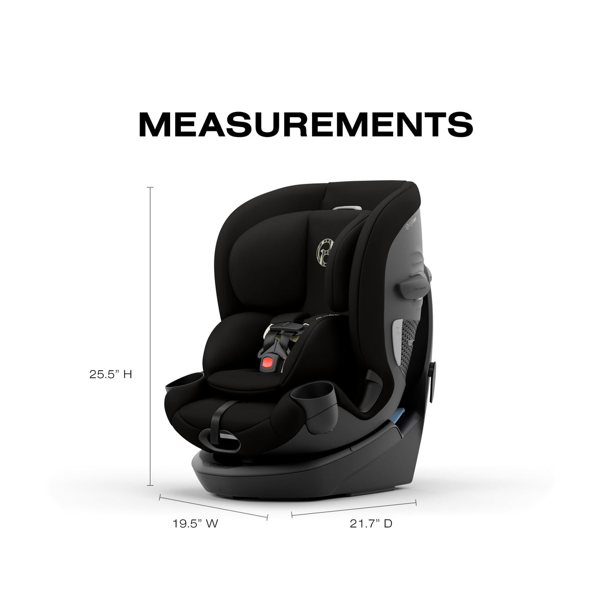 Black 360 Rotating Convertible Car Seat C110218