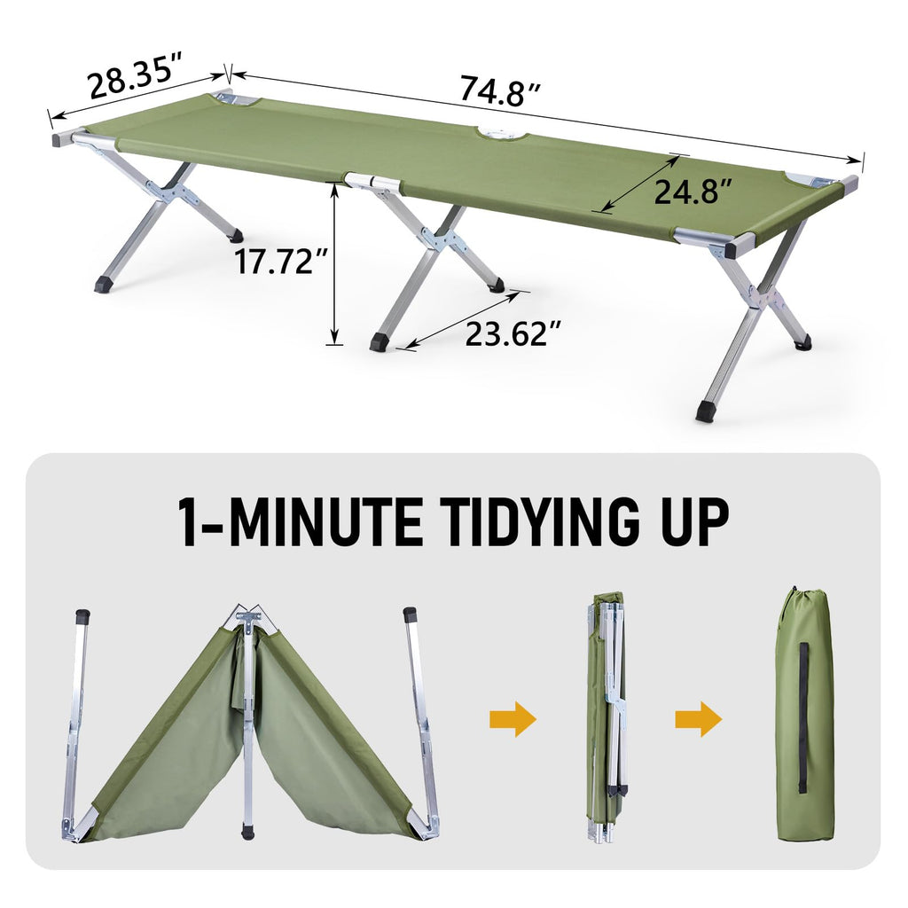Folding Camping Cot with Carry Bag E520805