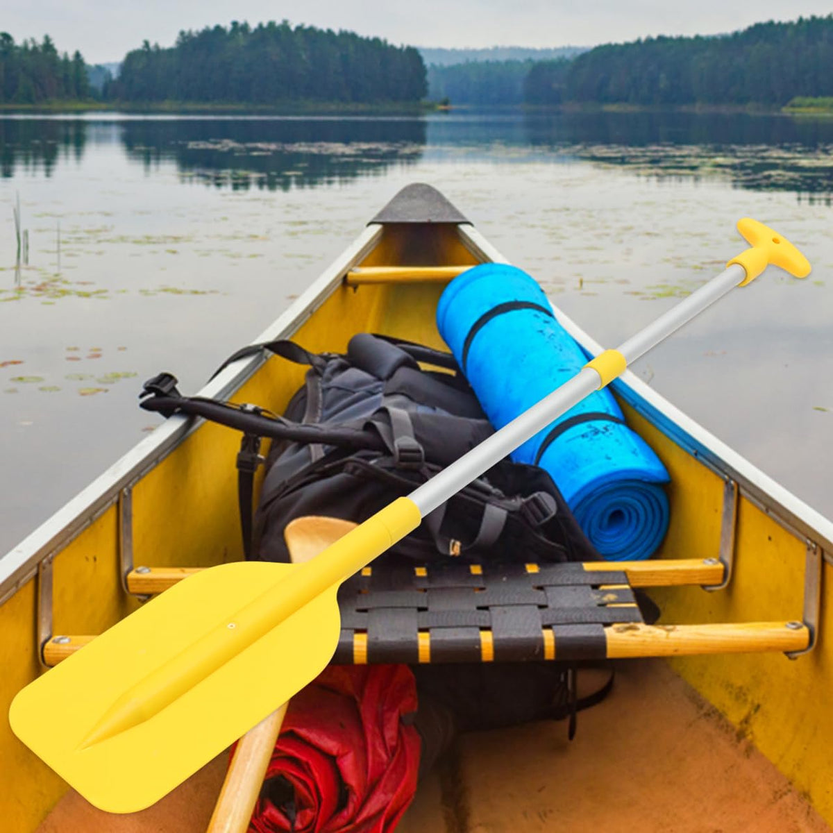 Telescopic Kayak Paddle 2Pcs Plastic Aluminum Canoe Oar T68504