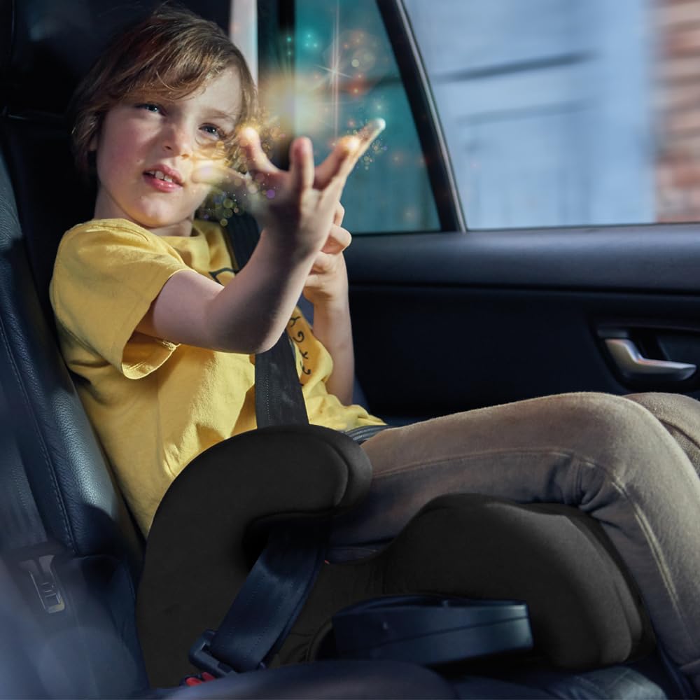 Black Backless Belt-Positioning Booster Car Seat B635