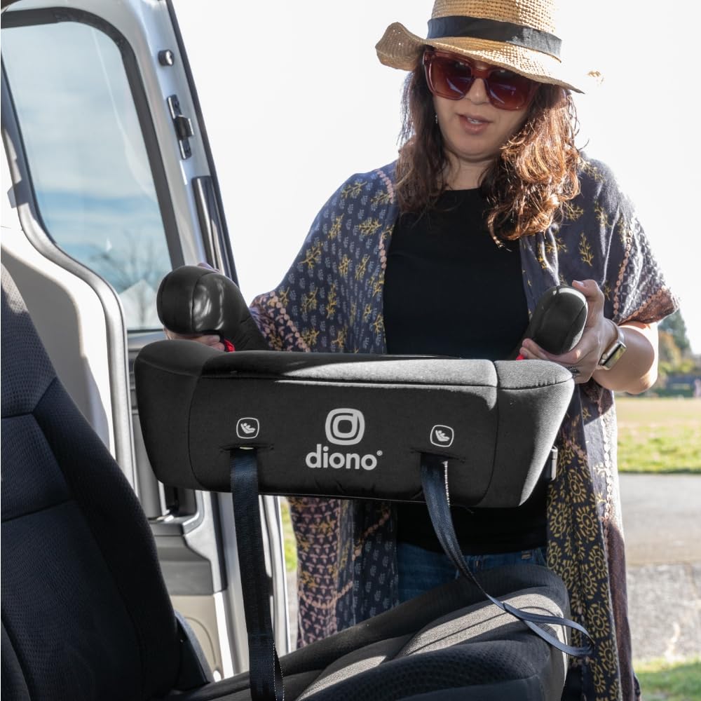 Black Backless Belt-Positioning Booster Car Seat B635