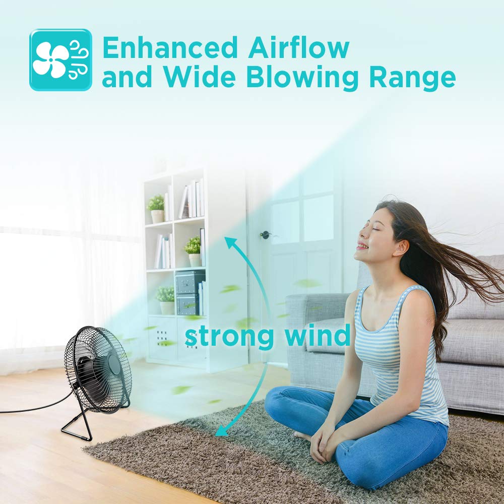 9 Inch USB Powered Desk Fan with Metal Frame L4908