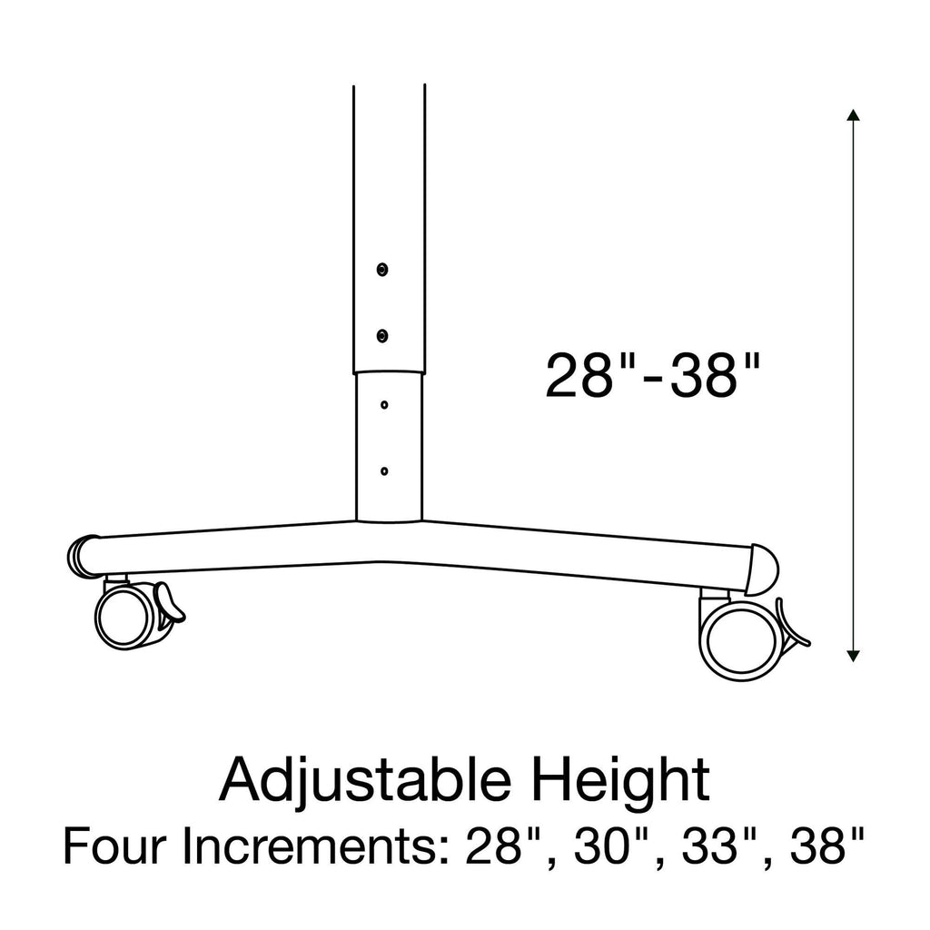 24"x72" Adjustable Height Flip Top Nesting Table T5789