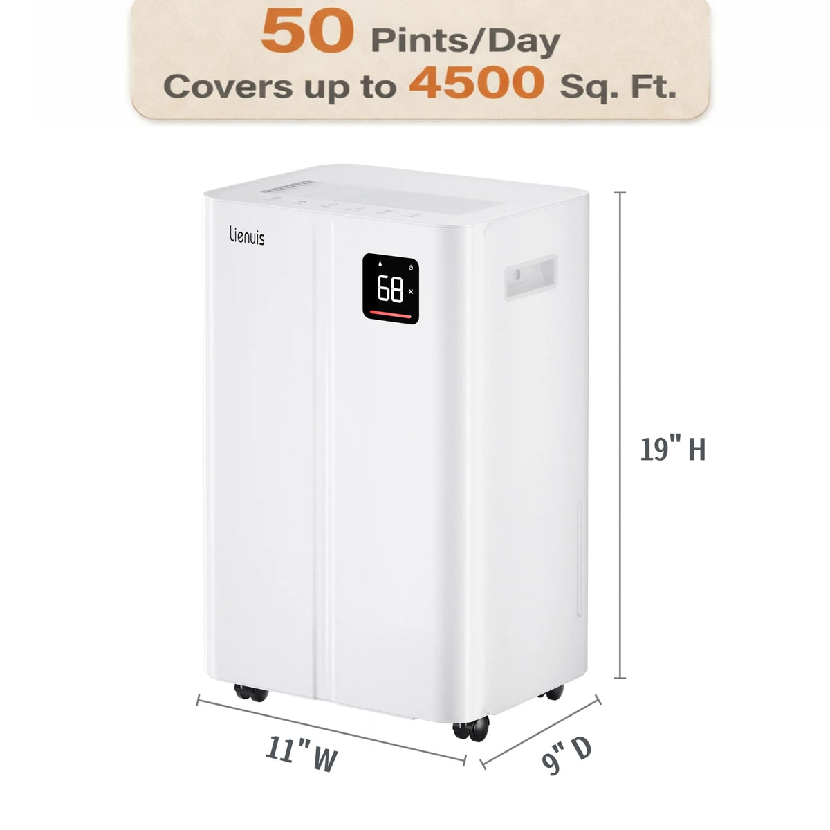50 Pint Dehumidifier with Continuous Drain B5205