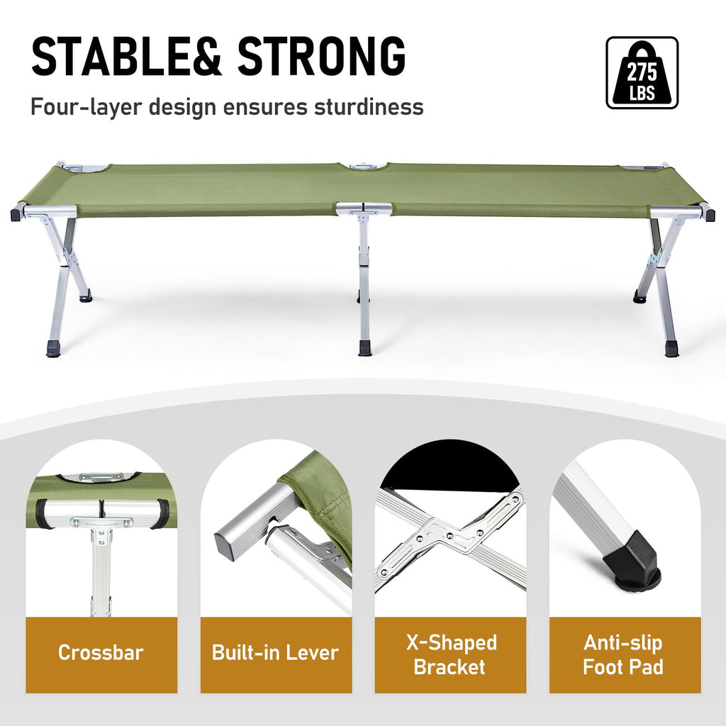 Folding Camping Cot with Carry Bag E520805