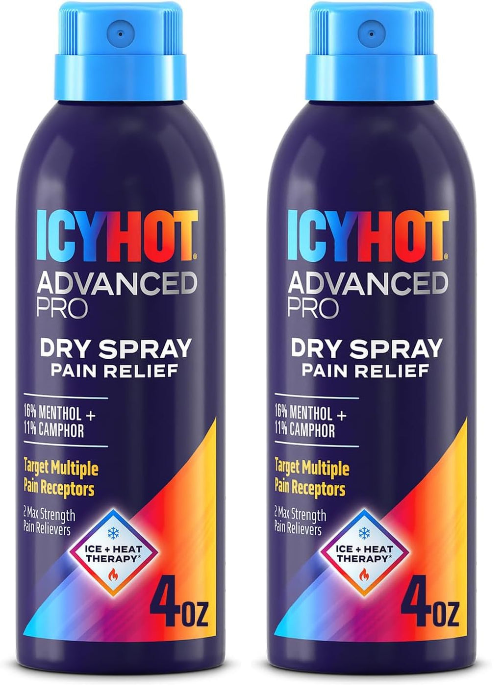 Pain Relief Dry Spray 4 oz with Menthol & Camphor Pack of 2 K34664