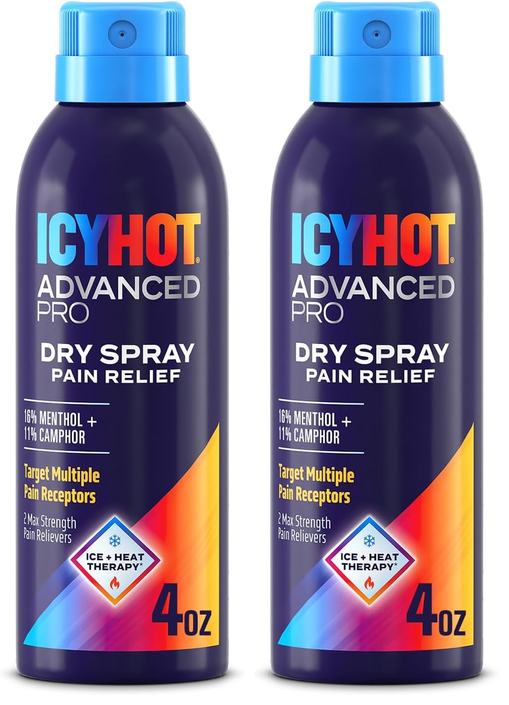 Pain Relief Dry Spray 4 oz with Menthol & Camphor Pack of 2 K34664