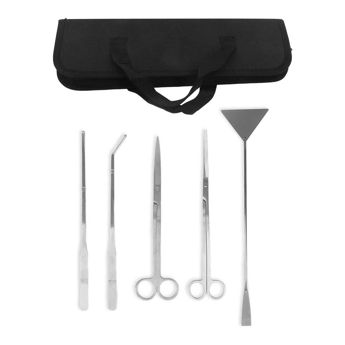 Aquarium Scissors and 5 in 1 Aquascaping Kit Stainless Steel 5 Piece Set Y763