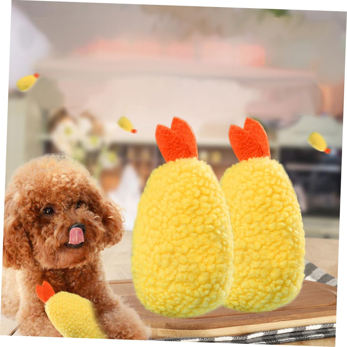 2 Pack Plush Squeaky Dog Toy I825354