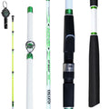 7' Medium Heavy Carbon Graphite Fiberglass Spinning Fishing Rod I6057