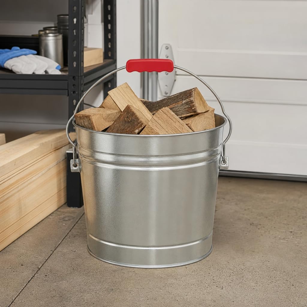 6 Gallon Galvanized Steel Storage Can with Locking Lid X495