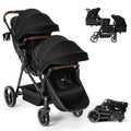 Foldable Tandem Double Stroller with Storage Basket X4172
