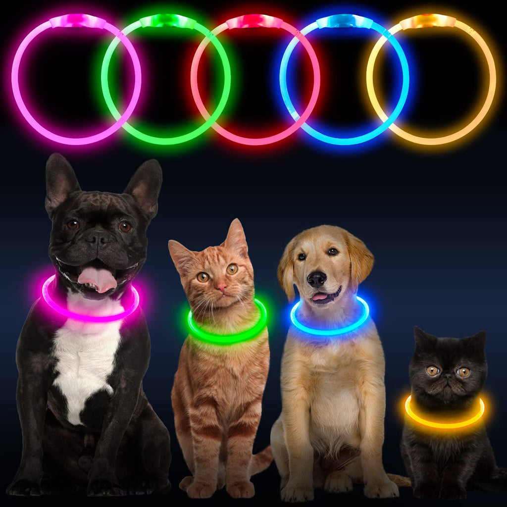 LED Dog Collar USB Rechargeable Green C97490