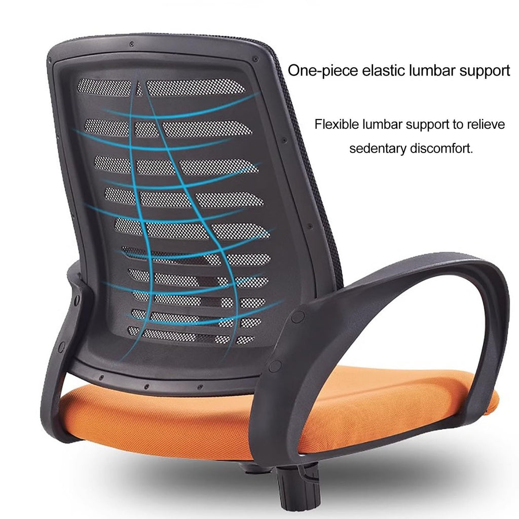 Orange Ergonomic Mesh Office Chair with Lumbar Support F234455