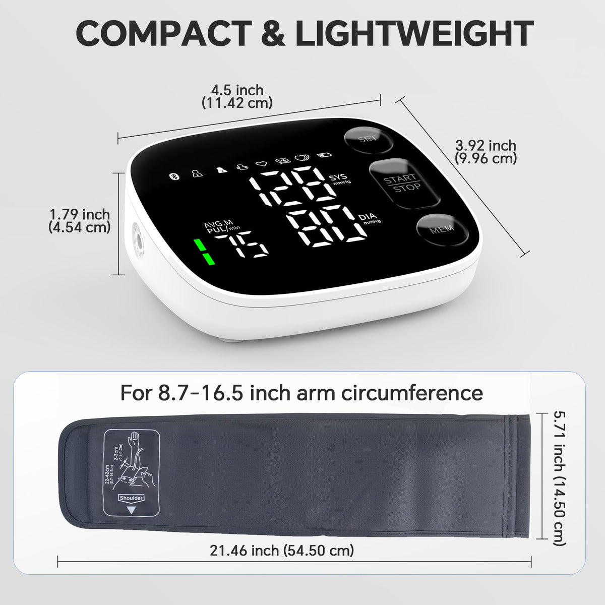 Blood Pressure Monitor Bluetooth Upper Arm P60053