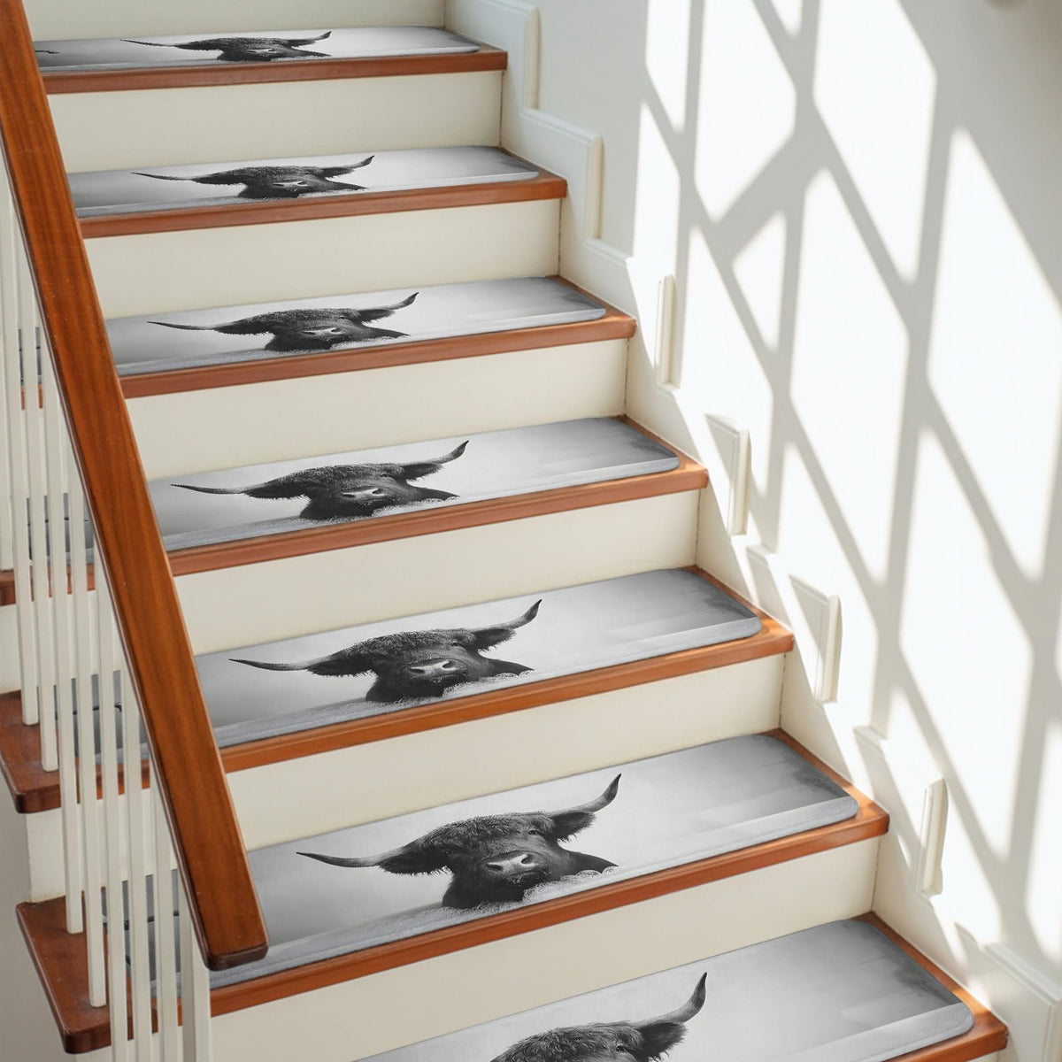Grey Non Slip Carpet Stair Treads Set of 15 F541483