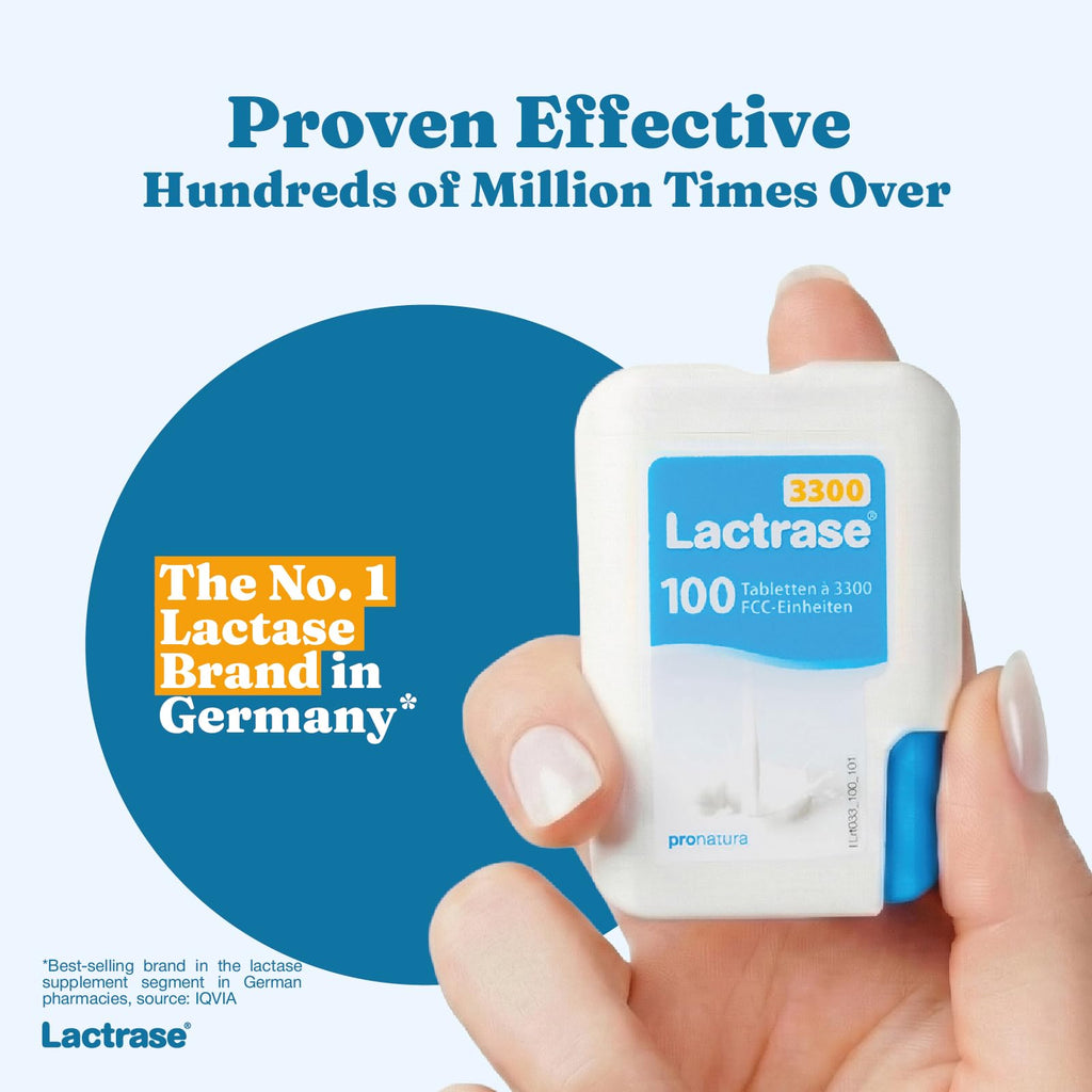 Lactrase Tablet Dispenser 3,300 FCC Lactase Units 100 Pills U585015