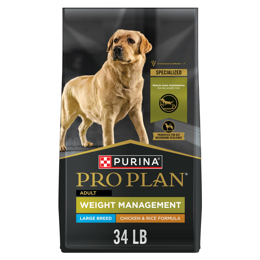 Weight Management Large Breed Dog Food Chicken 34 lb Bag B154
