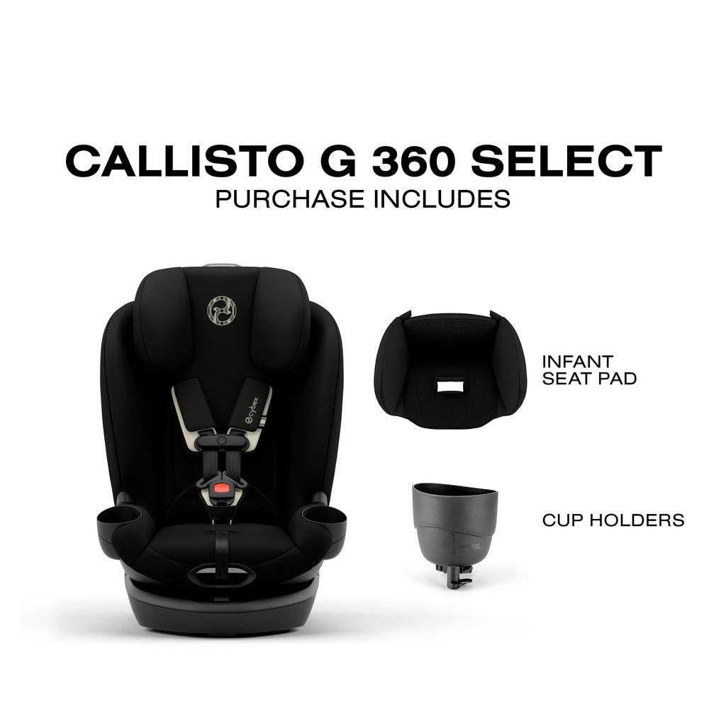 Black 360 Rotating Convertible Car Seat C110218