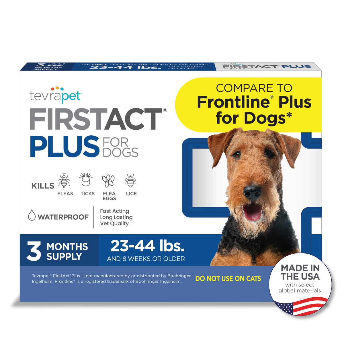 Flea and Tick Prevention for Dogs 23-44 lbs 3 Month Supply G7481