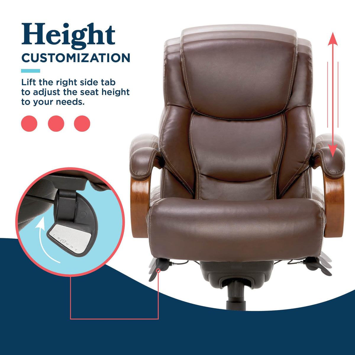 Big and Tall Leather Executive Office Chair M484