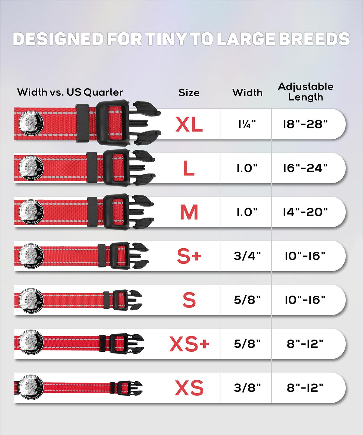 Reflective Small Dog Collar Z600