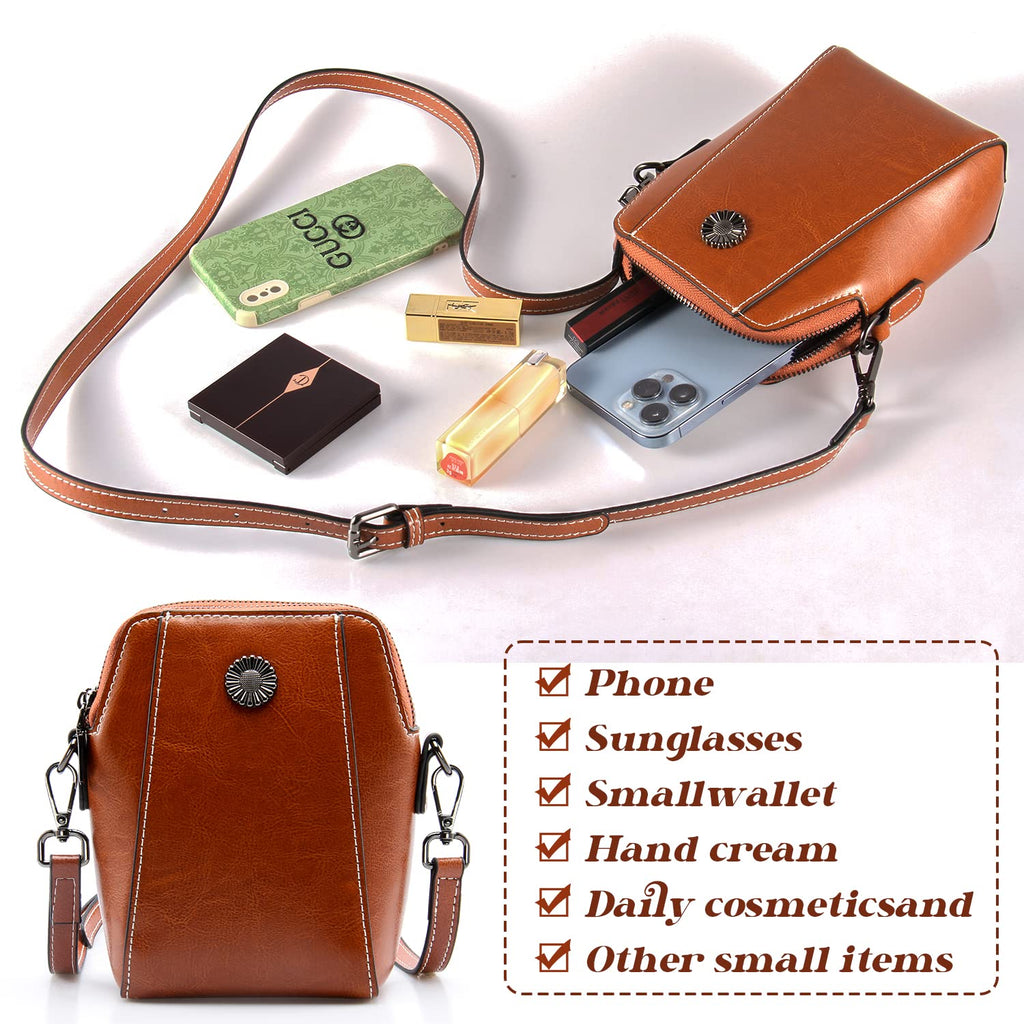 Small Genuine Leather Crossbody Bags J866