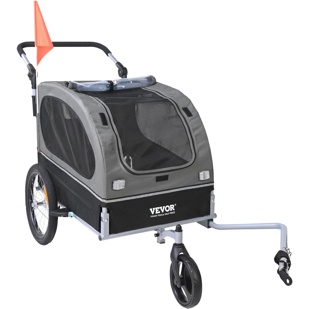 Dog Bike Trailer 2-in-1 Pet Stroller Bicycle Carrier U224