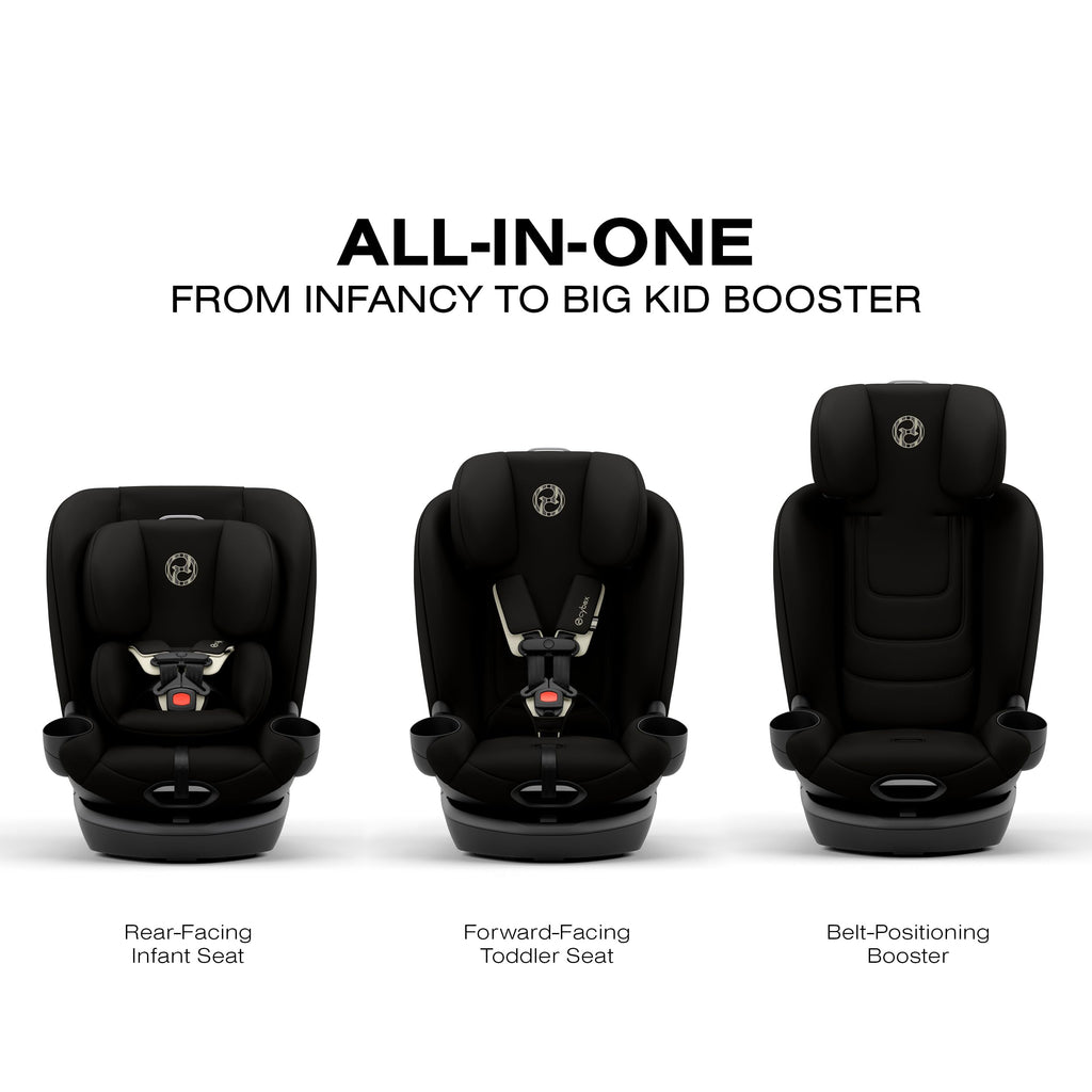 Black 360 Rotating Convertible Car Seat C110218