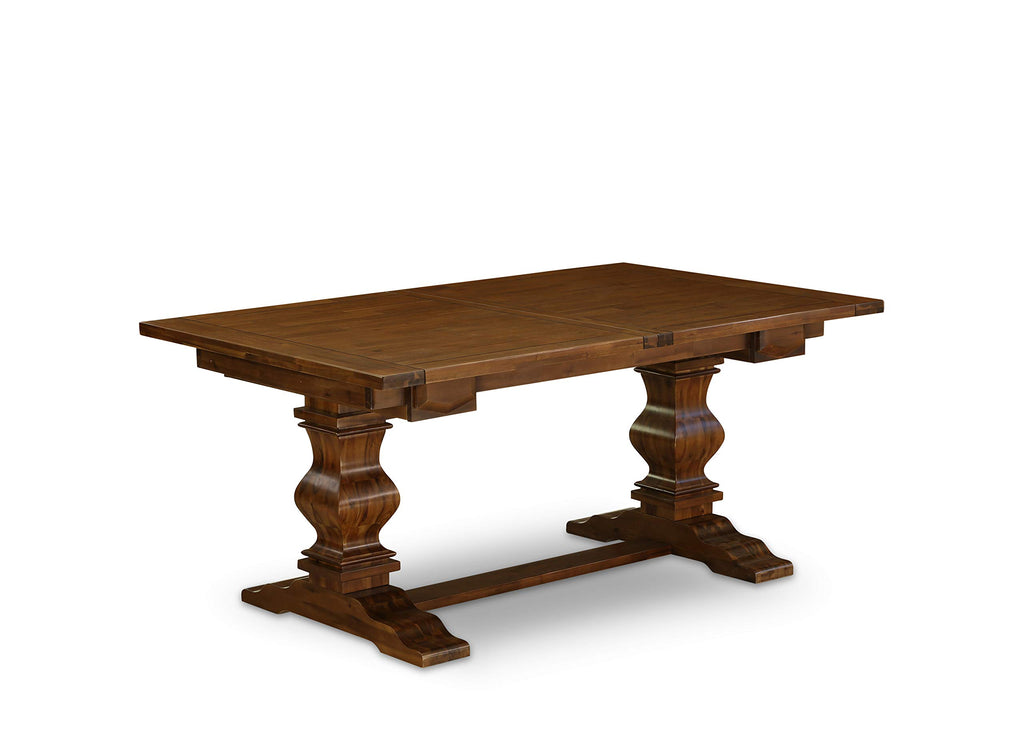9 Piece Walnut Dining Set with 8 Upholstered Chairs G93268