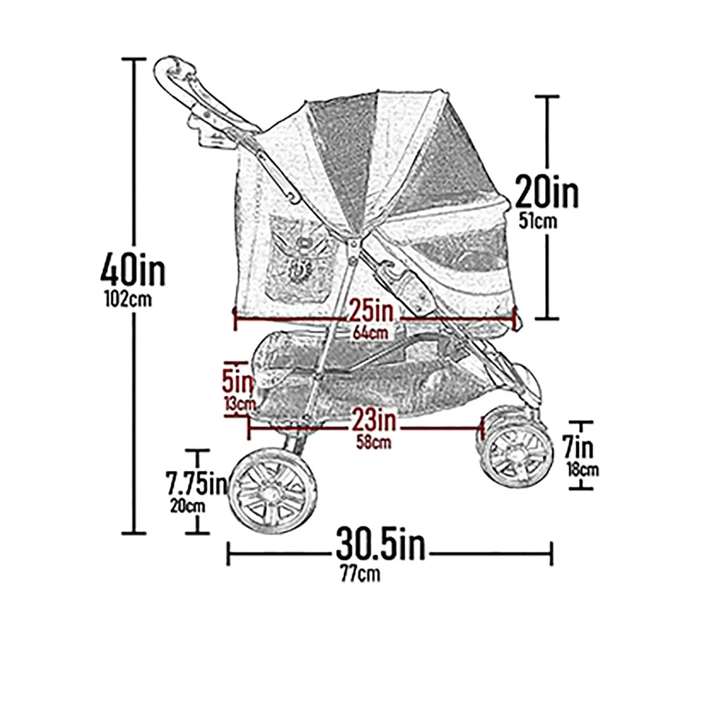 3 Wheel Pet Stroller M43784