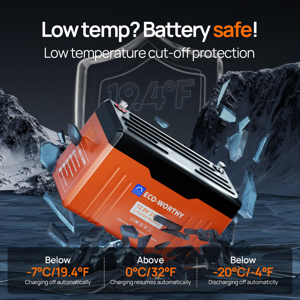 12V 314AH LiFePO4 Lithium Battery with Bluetooth B7588