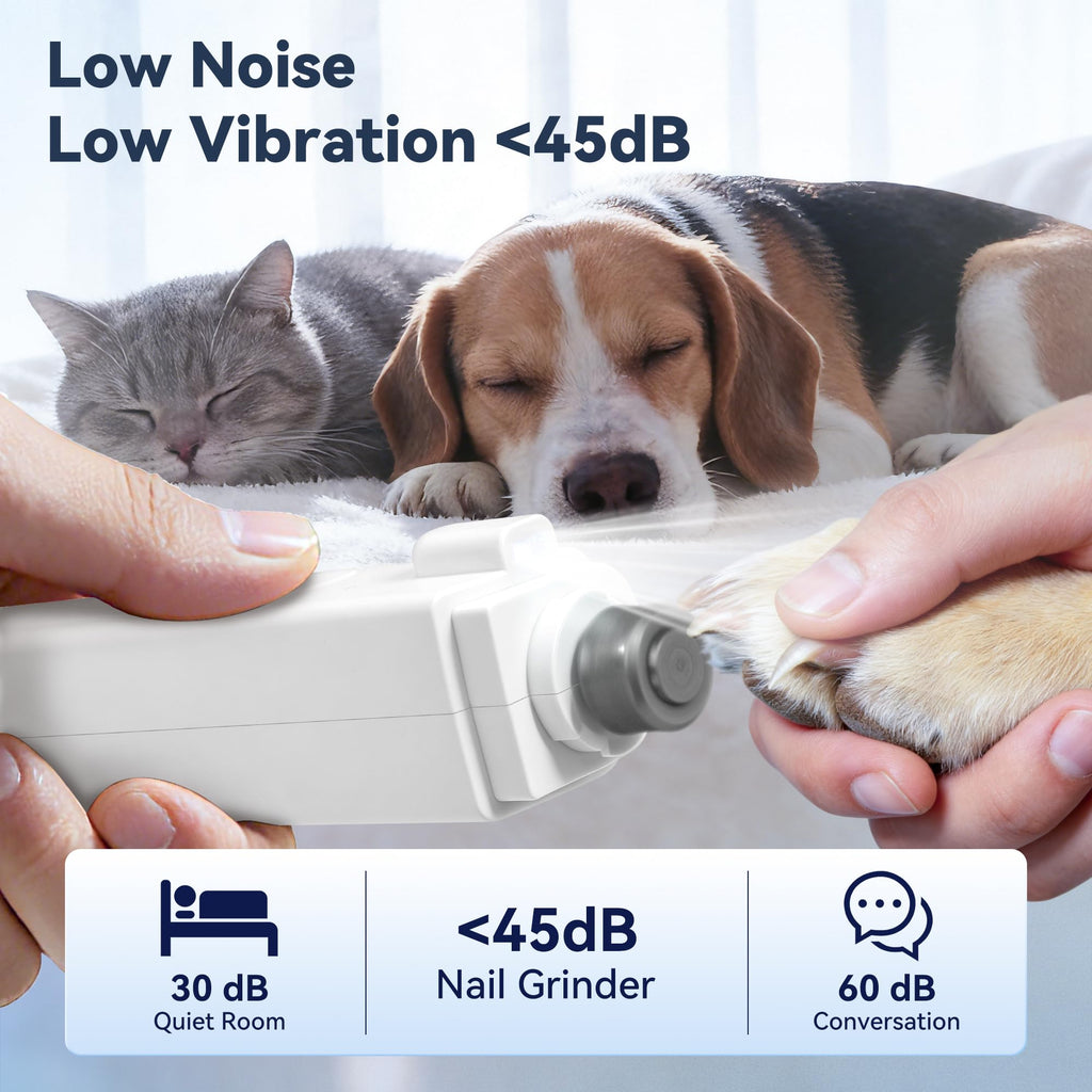 2-in-1 Quiet Electric Pet Nail Clipper & Grinder with Light O15182