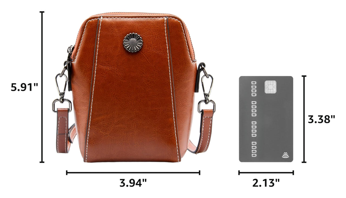 Small Genuine Leather Crossbody Bags J866