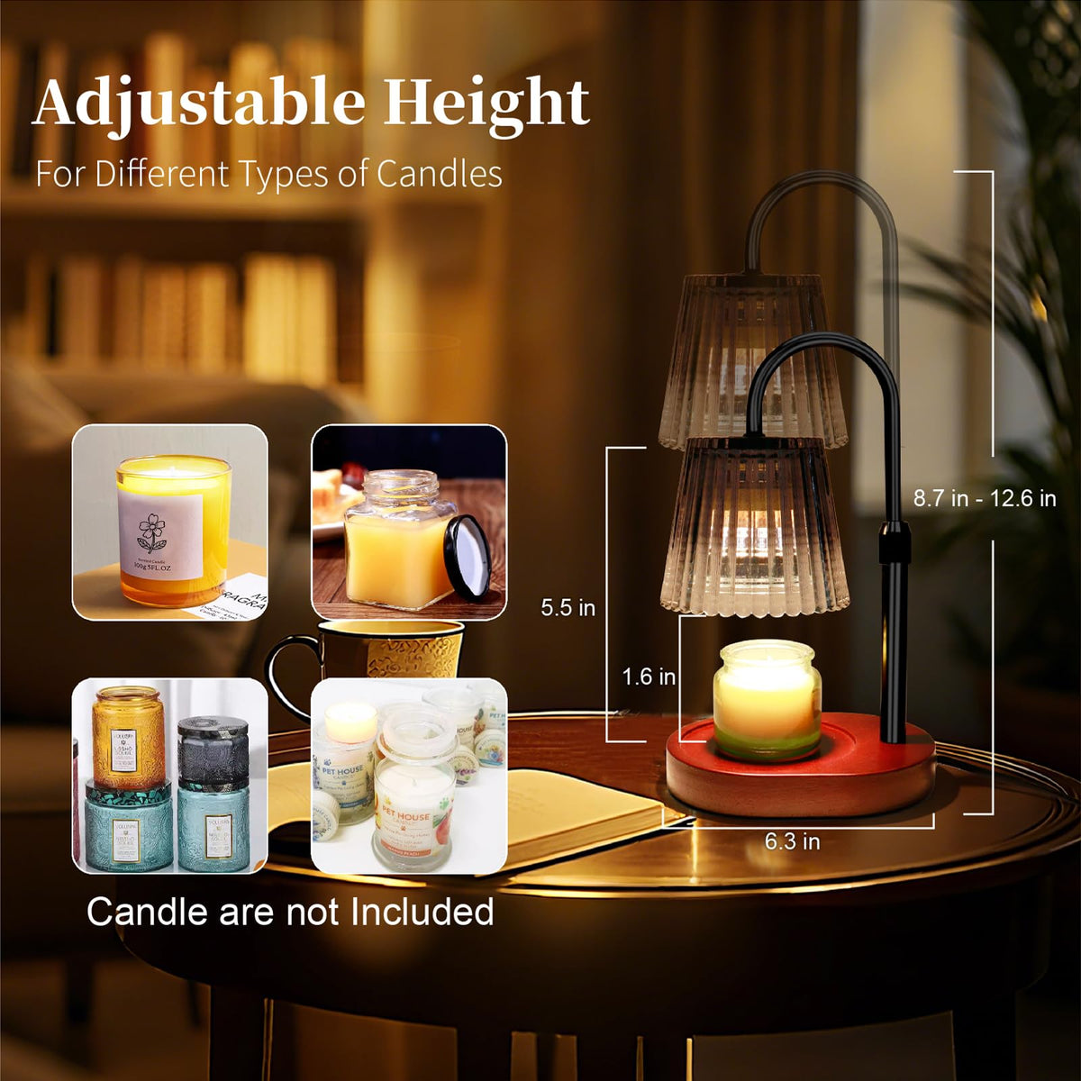 Candle Warmer Lamp with Timer and Dimmable Control P214459