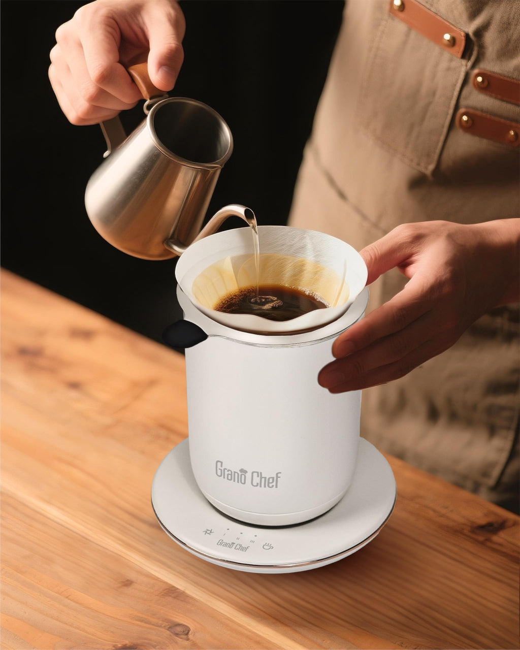 Self-Heating 10oz Temperature Controlled Coffee Mug with Dripper S700