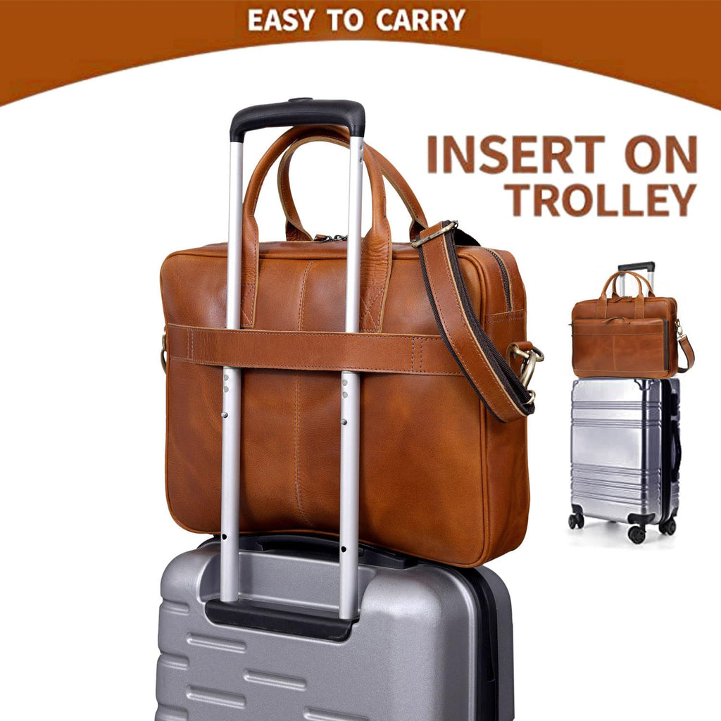 Leather Briefcase Bag E344