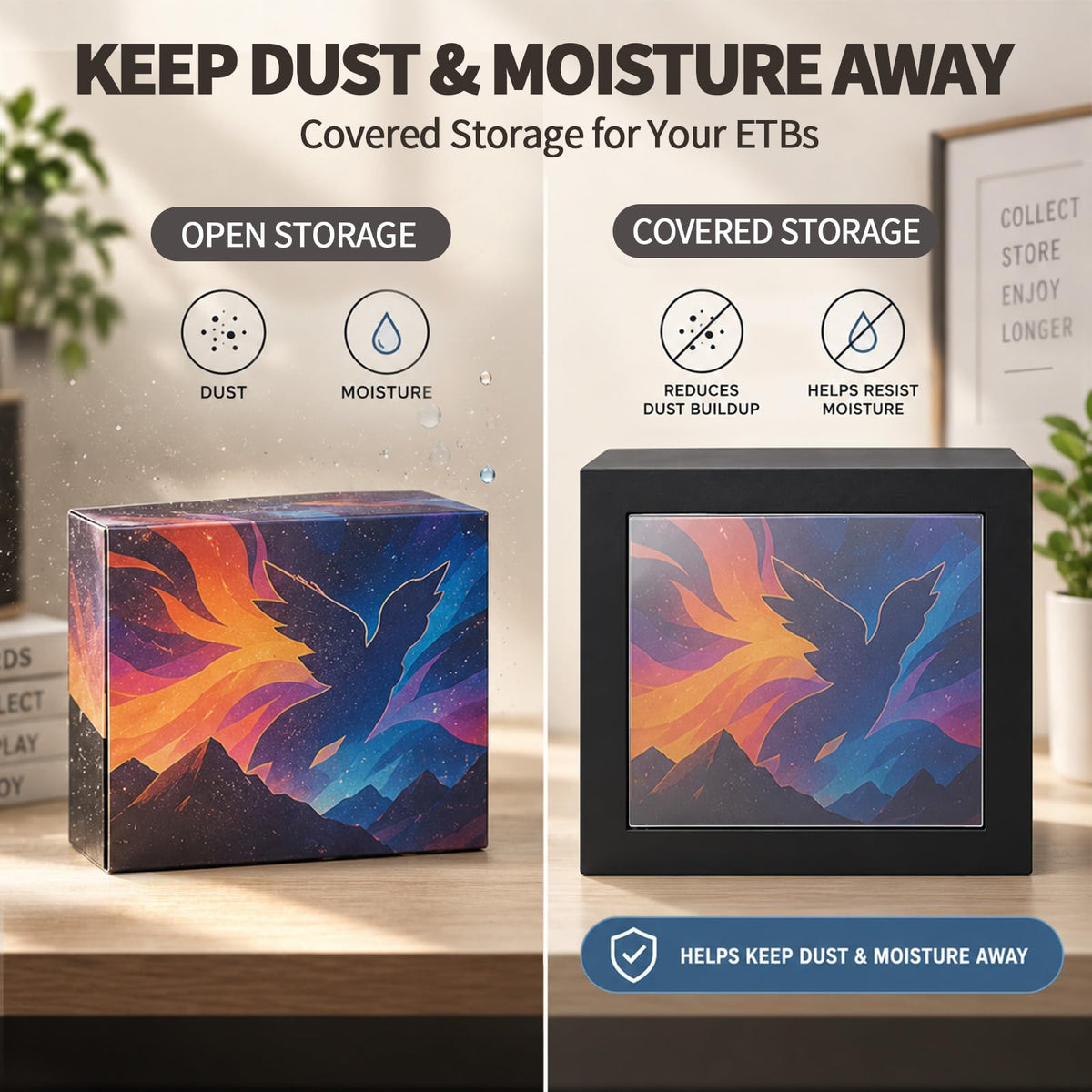 Black Cardboard Magnetic Display Box 4 Pack I82570